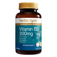 Herbs Of Gold Vitamin B2 Nutritional Support Tablets 200 mg