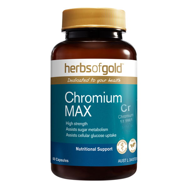 Herbs Of Gold Chromium Max Nutritional Support Capsules 60 Capsules 