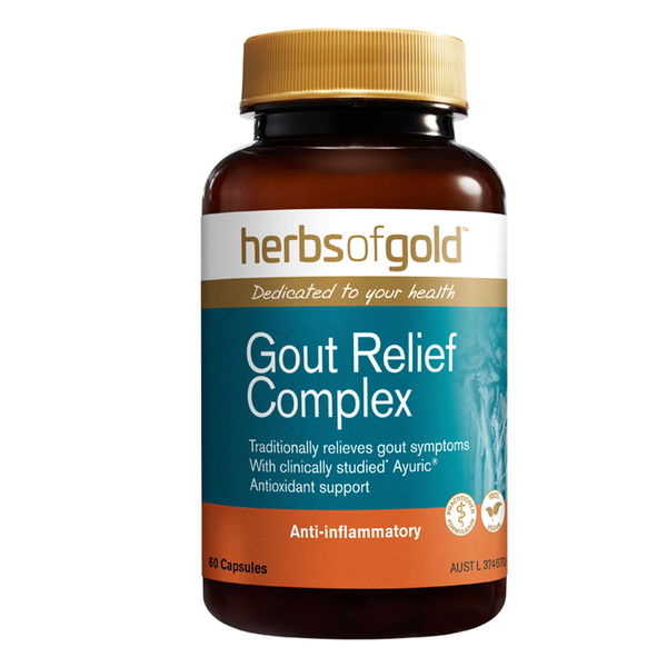 Herbs Of Gold Gout Relief Complex Anti-Inflammatory Capsules 60 Capsules 