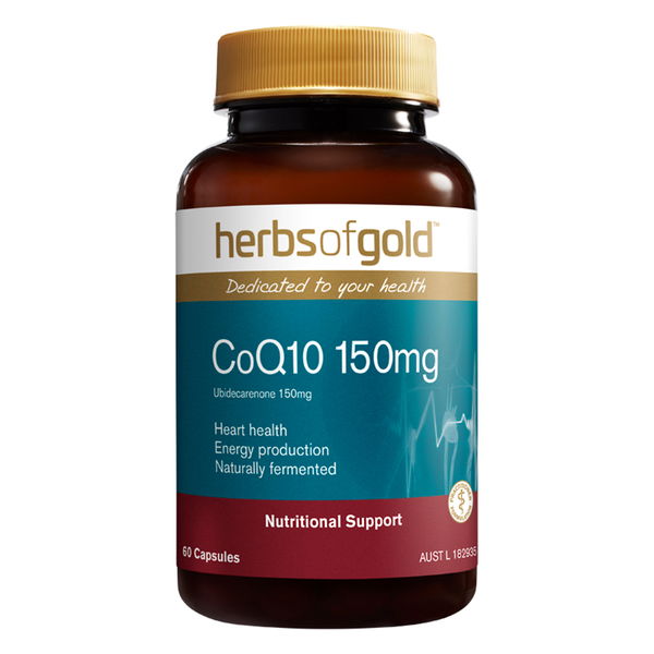 Herbs Of Gold Coq10 In Rice Bran Oil Capsules 150 mg 60 Capsules 