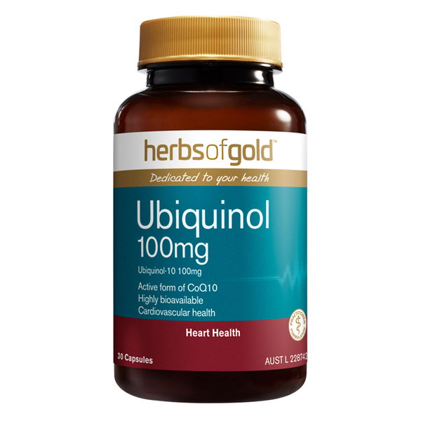 Herbs Of Gold Ubiquinol Heart Health Capsules 100 mg 30 Capsules 