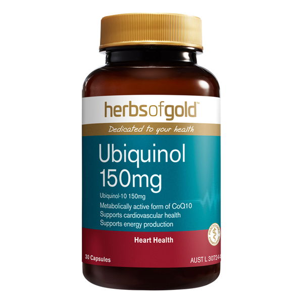 Herbs Of Gold Ubiquinol Heart Health Capsules 150 mg 30 Capsules 