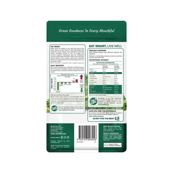 Morlife Certified Organic Kale Powder 150 gm 