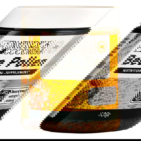 Nature's Goodness Bee Pollen Muscle Growth Energy & Stamina Nutritional Supplement 125 gm 