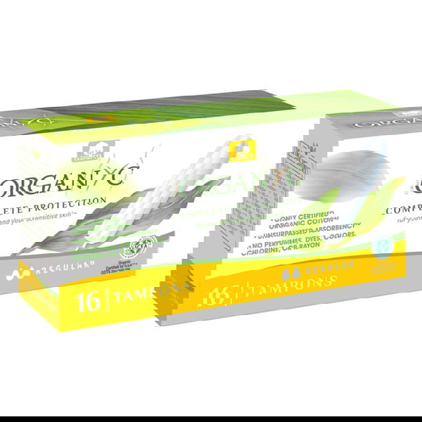 Organyc Complete Protection Tampons Regular 16 Pack 