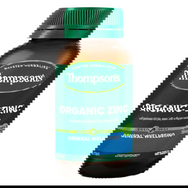 Thompson's Organic Zinc General Wellbeing Tablets 180 Tablets 