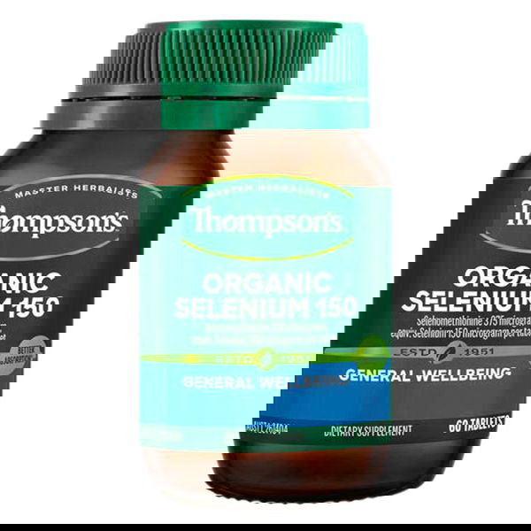 Thompson's Organic Selenium 150 General Wellbeing Tablets 60 Tablets 