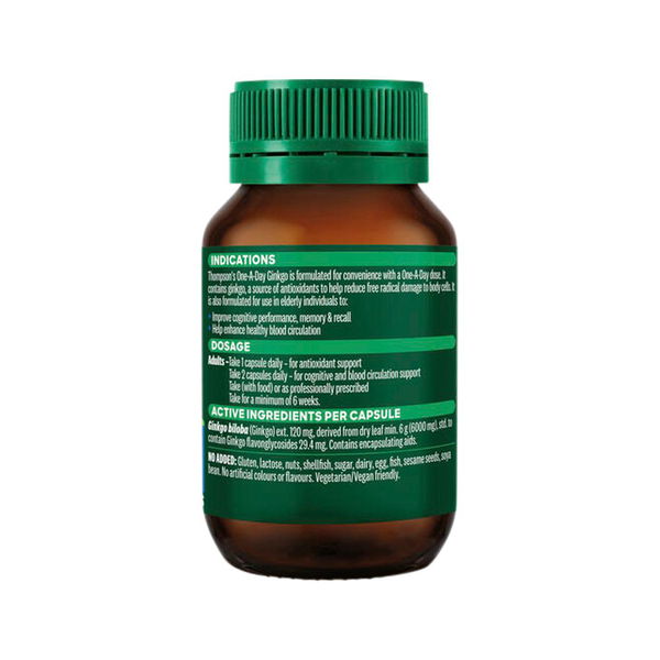 Thompson's One-A-Day Ginkgo 6000 General Health Capsules 60 Capsules 