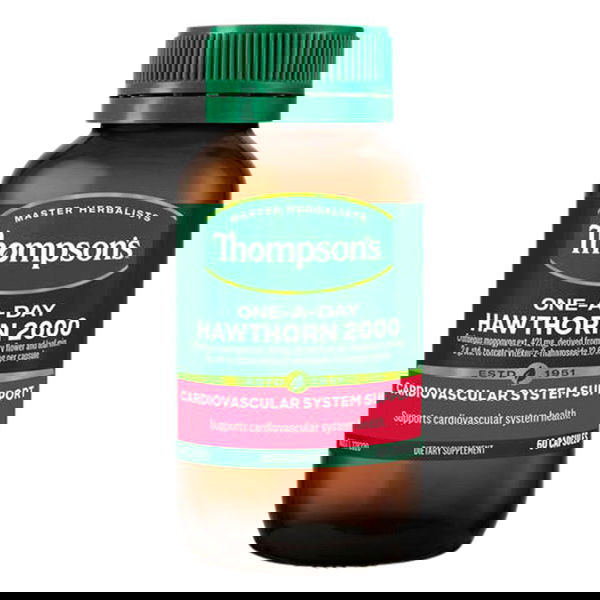 Thompson's One-A-Day Hawthorn 2000 Cardiovascular System Support Capsules 60 Capsules 