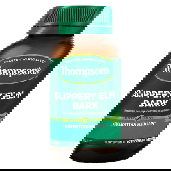 Thompson's Slippery Elm Bark Digestive Health Chewable Tablets 60 Tablets 
