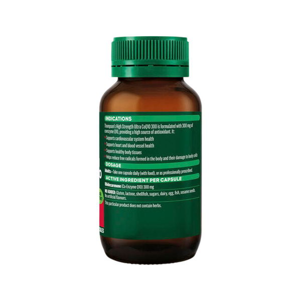 Thompson's High Strength Ultra CoQ10 300 Cardiovascular System Support Capsules 300 mg 60 Capsules 